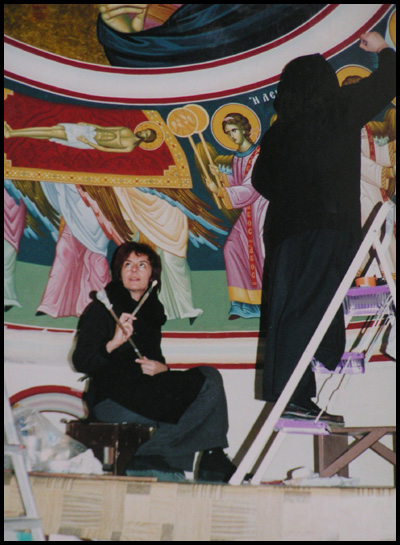 Patmos, soeur Christofora et Maria Lavie